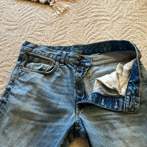 & Denim wide leg high button fly waist jeans - Picture 4 of 15